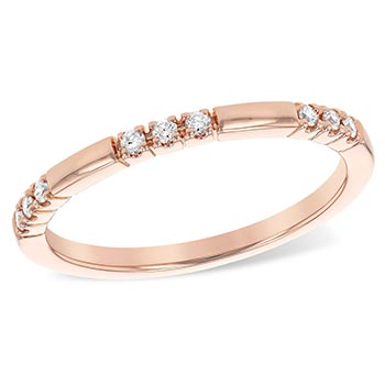 rose gold anniversary band with diamonds